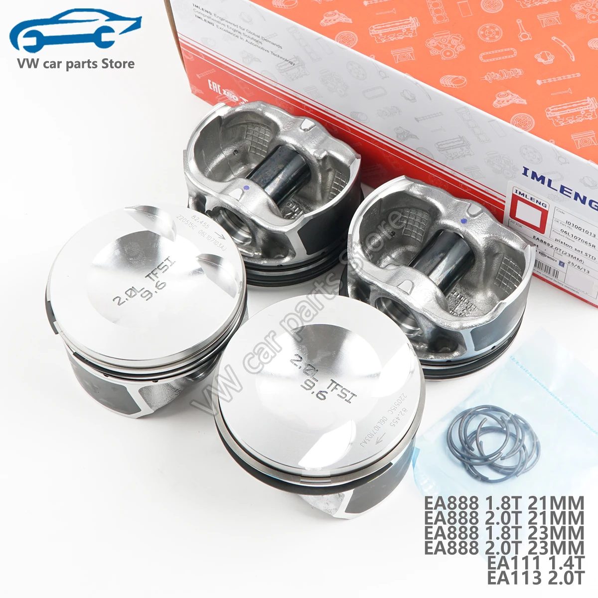 06L107065BD EA888 Modified Engine Piston & Piston Ring Kit For Audi A4 A5 A6 VW Golf Tiguan Passat Jetta Passat CC 06H107065DL