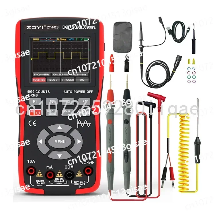 Oscilloscope+DMM 10MHz Data Storage 2-in-1 Oscilloscope Multimeter ZT702S Tool