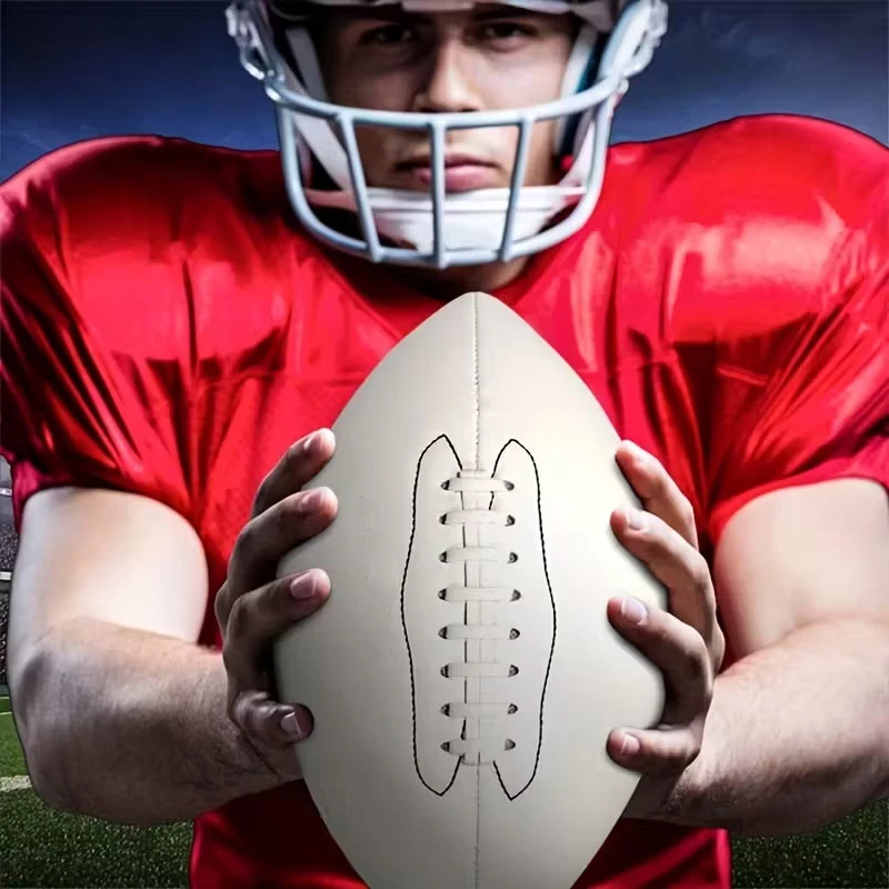 Taglia 3/6/9 Autografo Palloni da calcio americano Trofeo di calcio Regalo memorabile Rugby americano bianco vuoto adatto per partite di rugby