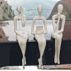 Estatuillas abstractas de resina para decoración de interiores, figuras decorativas nórdicas para sala de estar, accesorios de escritorio de oficina para el hogar