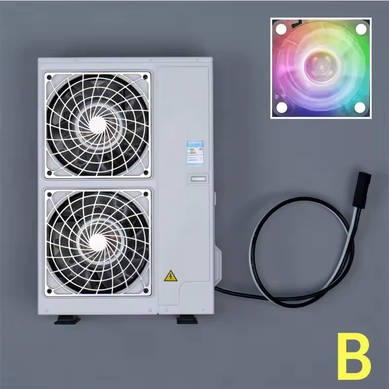 

Re-ment Mini RGB Lighting Floor Mounted Air Conditioner Miniature Model Toy For 1/14 1/12 Dollhouse Furniture Decoration Model
