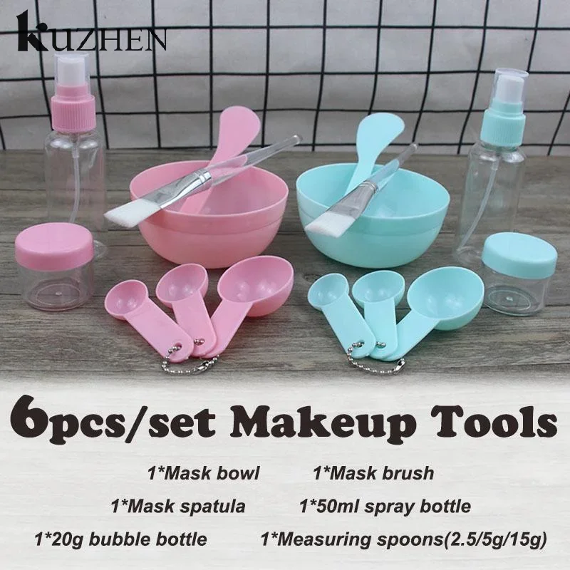 8 pz/set Spazzola per il viso Maschera Ciotola Cucchiaio Set Maschera Pennello Bar Strumenti di bellezza fai da te Strumenti di miscelazione Cura della pelle Forniture per il trucco Cura della pelle della donna