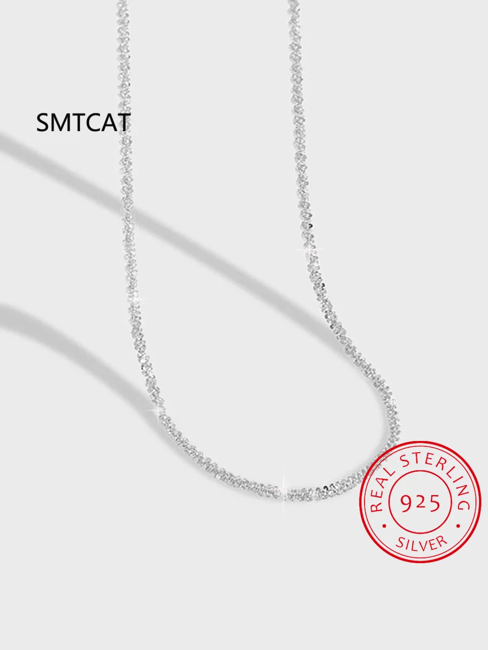 Real 925 Sterling Silver Chain Temperament Sweet Choker Short Necklace for Women Valentine\'s Day Gift Wedding Fine Jewelry