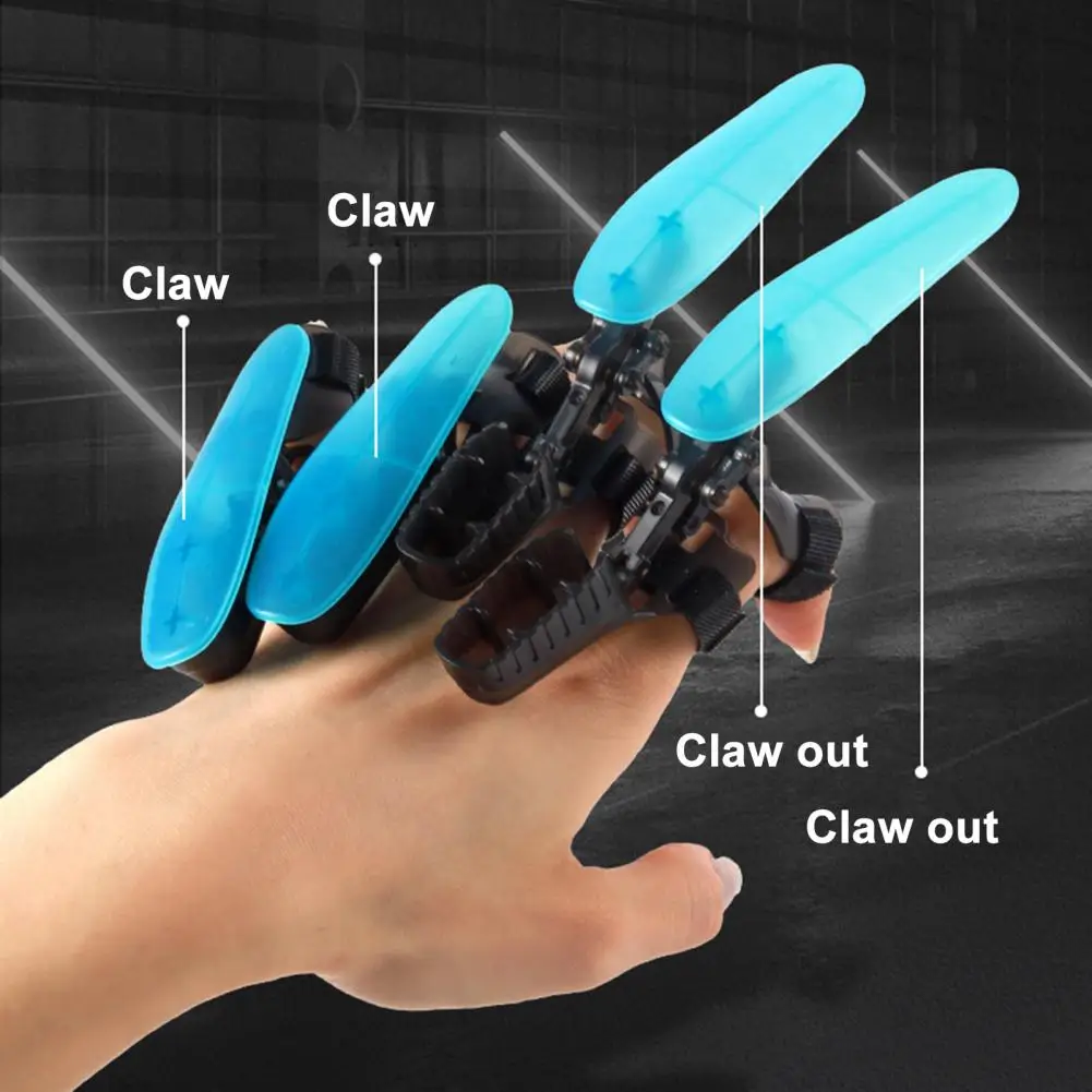 3 قطعة ثلاثية الأبعاد مطبوعة الميكانيكية مخلب لعبة إصبع ولفيرين مخالب قابل للتعديل حجم معدات الهالوين التأثيرية للبالغين والأطفال #4