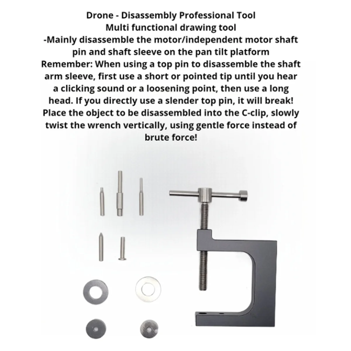 

Multifunctional UAV Maintenance Tool, Multifunctional Pulling Tool, Mainly Used to Dismantle the Motor on the Gimbal YDH