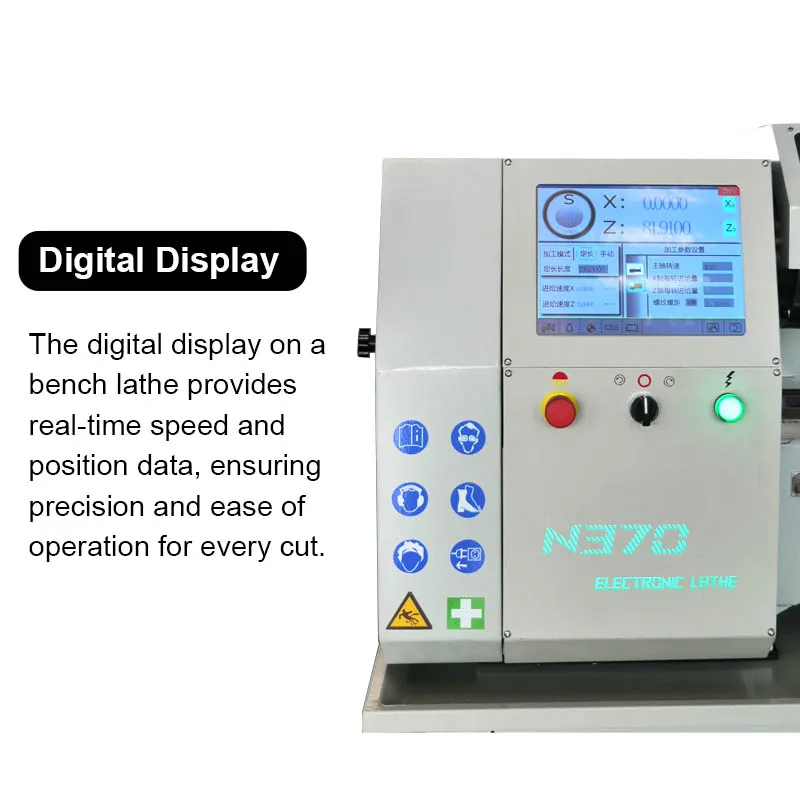 Airow N370 High Performance Horizontal Electric Metal Lathe Electronic Bench Top Metal Lathe Machine for Sale