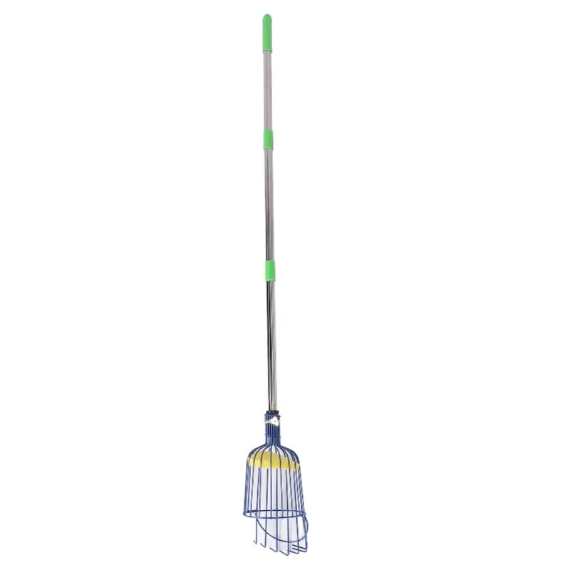 Stainless Steel Fruit Picker Tool With Basket Pole Easy To Assemble Fruits Catcher Tree Picker Length Adjustable