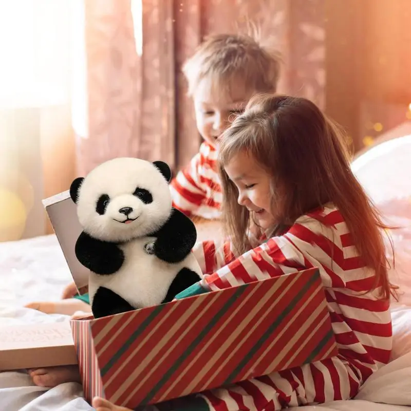 Panda Stuffed Animal Cartoon Panda Pillow Soft Animal Doll Plush Bear Throw Pillow Aesthetic Bedroom Decoration for Toddler Boys