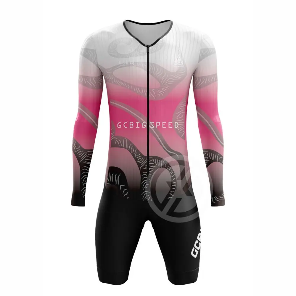 

Mens High Quality Road Bodysuit Triathlon Long Sleeve Suit Ciclismo Mtb Colorful One Piece Bicycle Jumpsuit Culotte Hombre