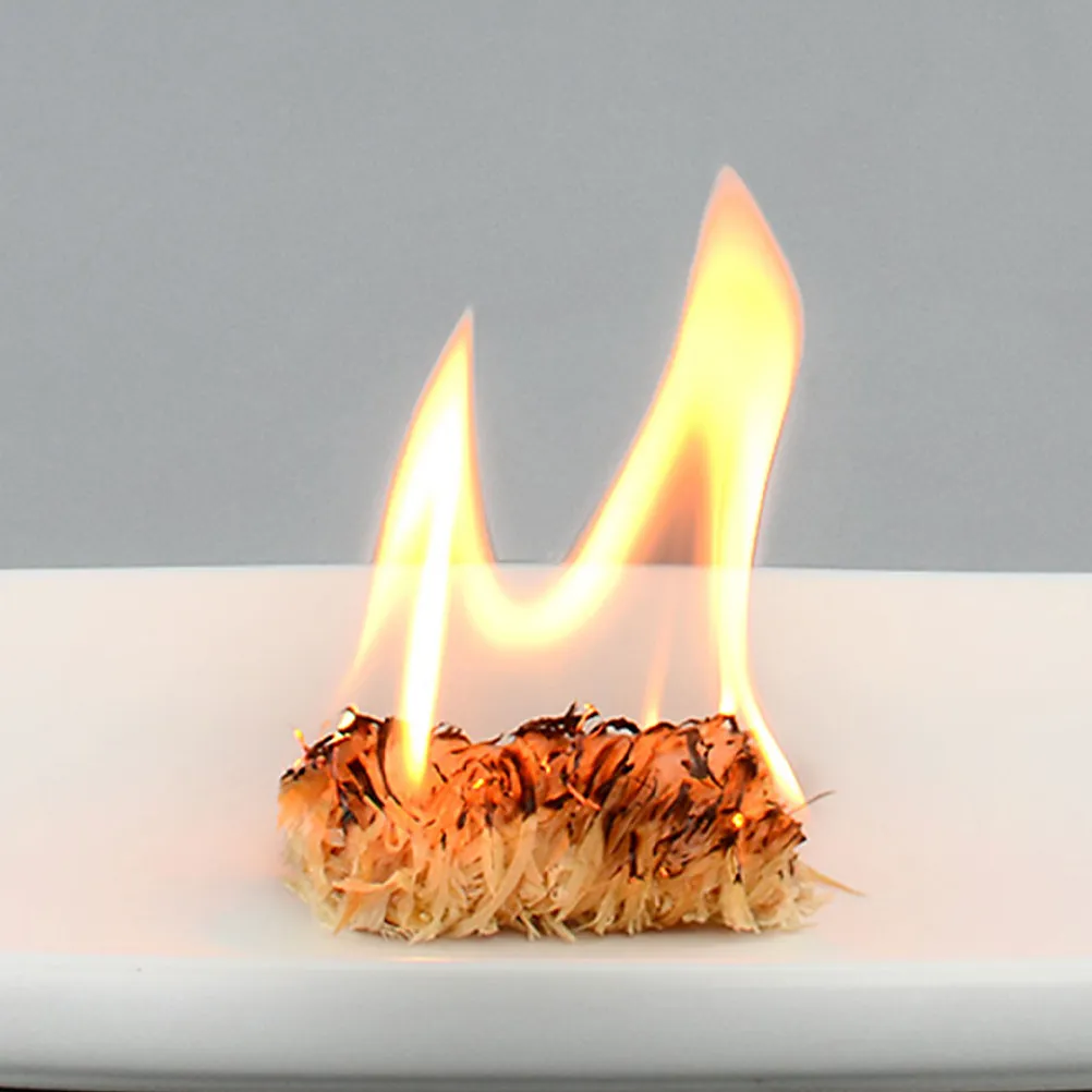 50Pcs Wood Fire Starters Biodegradable Natural Firelighters All Weather Rain Snow High for Outdoor Cooking Camping