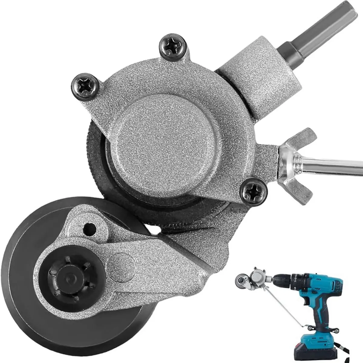 DT95 Electric Drill Plate Cutter - Efficient Metal Shears Attachment for Effortless Cutting of Iron, Steel, Copper, Aluminum