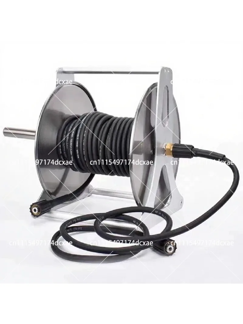Stainless Steel Water Hose Reel Wall Mount, Heavy Duty Pipe Storage Rack for Car Washing Machine