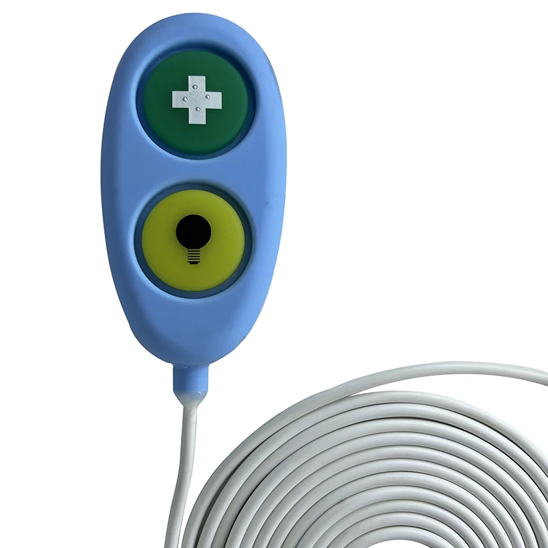 3.5mm to Two Button Silicone Emergency Nurse Call Button Pendant Cable for Elderly Patient
