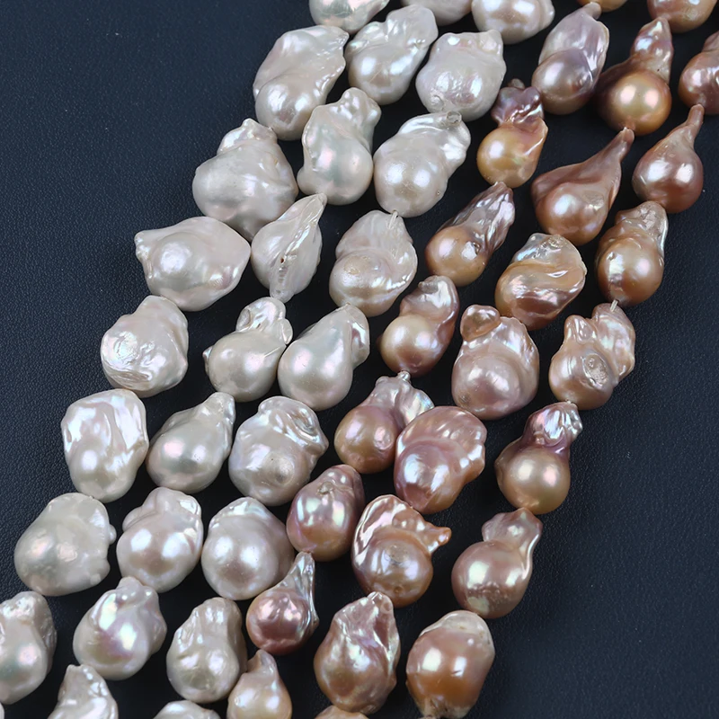 

15-20mm natural natural loose freshwater fireball huge large baroque pearls strand