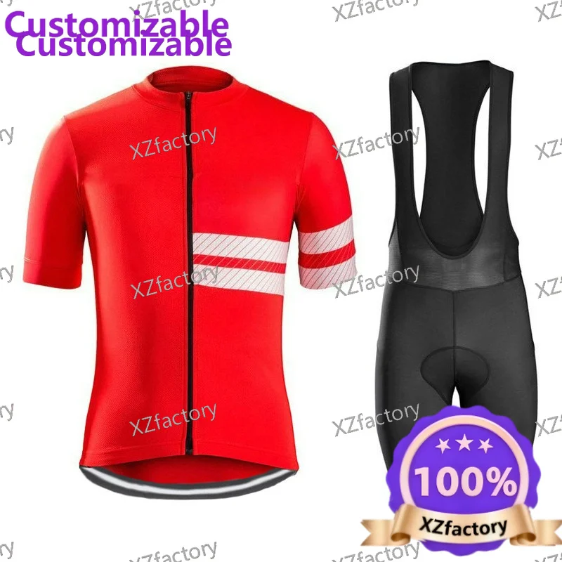New Arrival Men's and Women's Short-Sleeve Cycling Jersey Set, Breathable Cycling Shorts for Road Bikes and Mountain Bikes