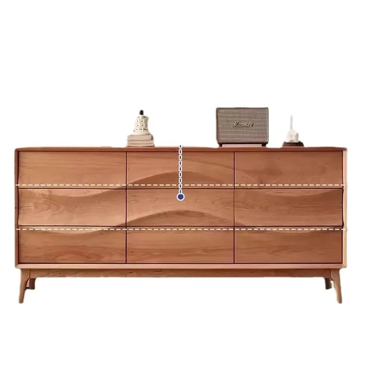 

Nordic solid wood nine-chest cabinet, bedroom locker, living room Chinese storage cabinet, Japanese locker, designer vertical ca