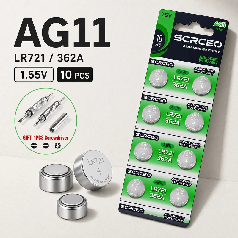 10-50PCS LR721 AG11 SR721SW LR58 362A 162 1.5V Button Cell Batteries for Watches and Calculators