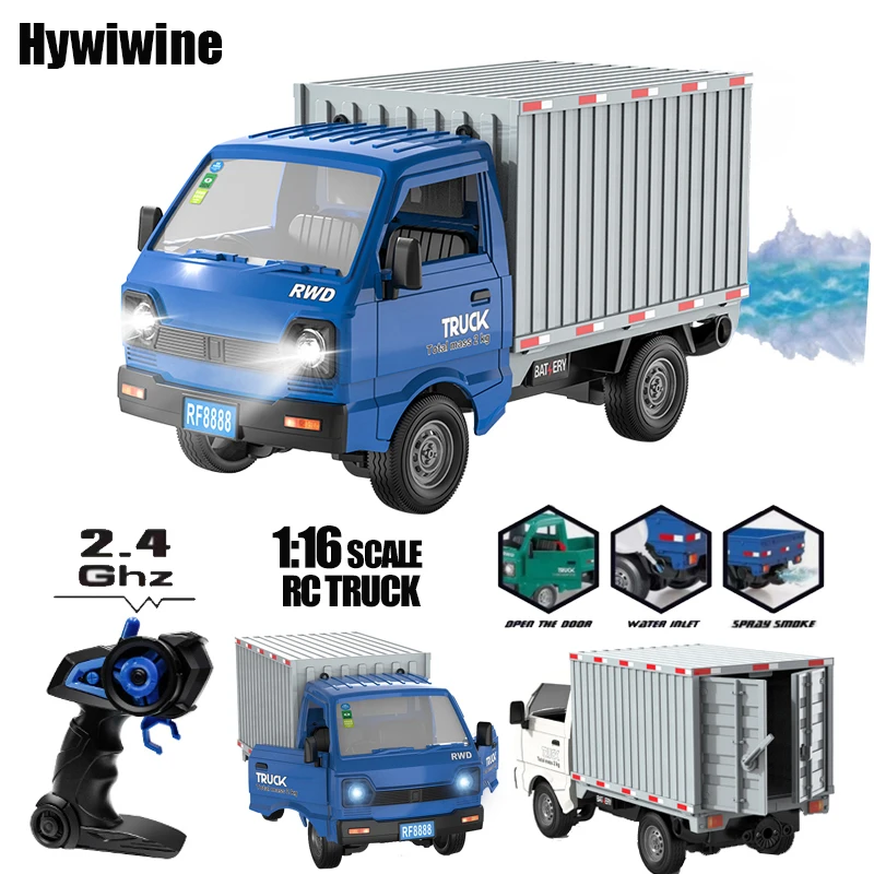 1:16 2.4G RC Truck Simulation Off Road Climbing Car Spray Smoke LED Light Drift RC Electric Truck Model Toy Gifts For Boys Kids