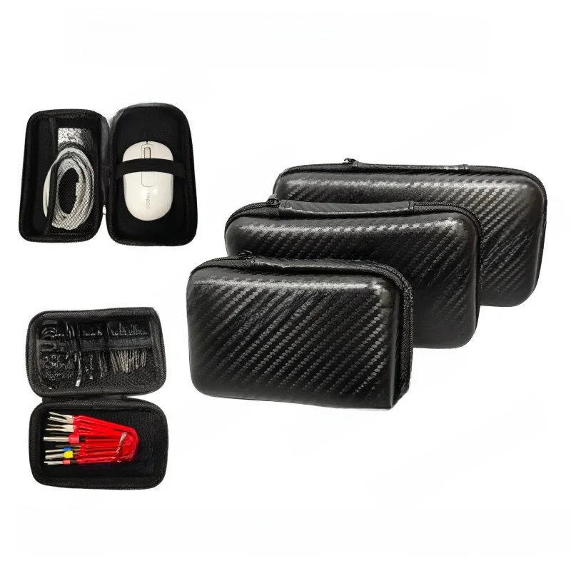 Car Repair Tool Kit Storage Bag Car Terminal Removal Organizer Bag Multiple Sizes Carbon Fiber Pattern With Zipper Tool Storage