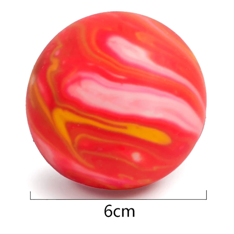 1PC TPR Sticky Slow Rebound Adult Pressure Ball 6CM Hand Squeezed Rainbow Flour Ball Decompression Toy Children Gift