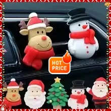 

3D Santa Elk Bell Resin Car Air Vent Clip -Long-Lasting Fragrant Aromatherapy, Christmas Auto Interior Decor Interior Decoration