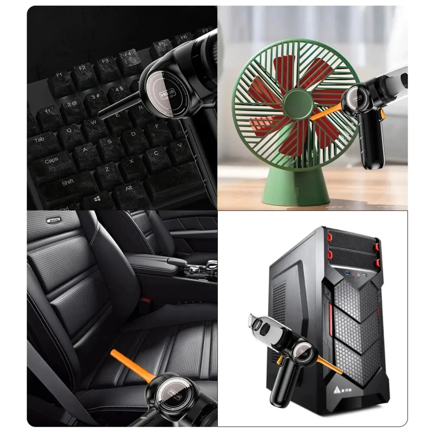 9000Pa Wireless Car Vacuum Cleaner Strong Suction Handheld Car Vacuum Cleaner &Car Dual Use Vacuum and Blow  Appliance