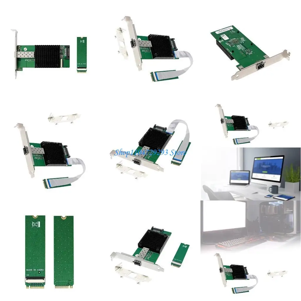 بطاقة شبكة Y2GD PCIE بسرعة 10 جيجابت NIC JL82599EN Chip، منفذ SFP+ فردي، PCIExpress