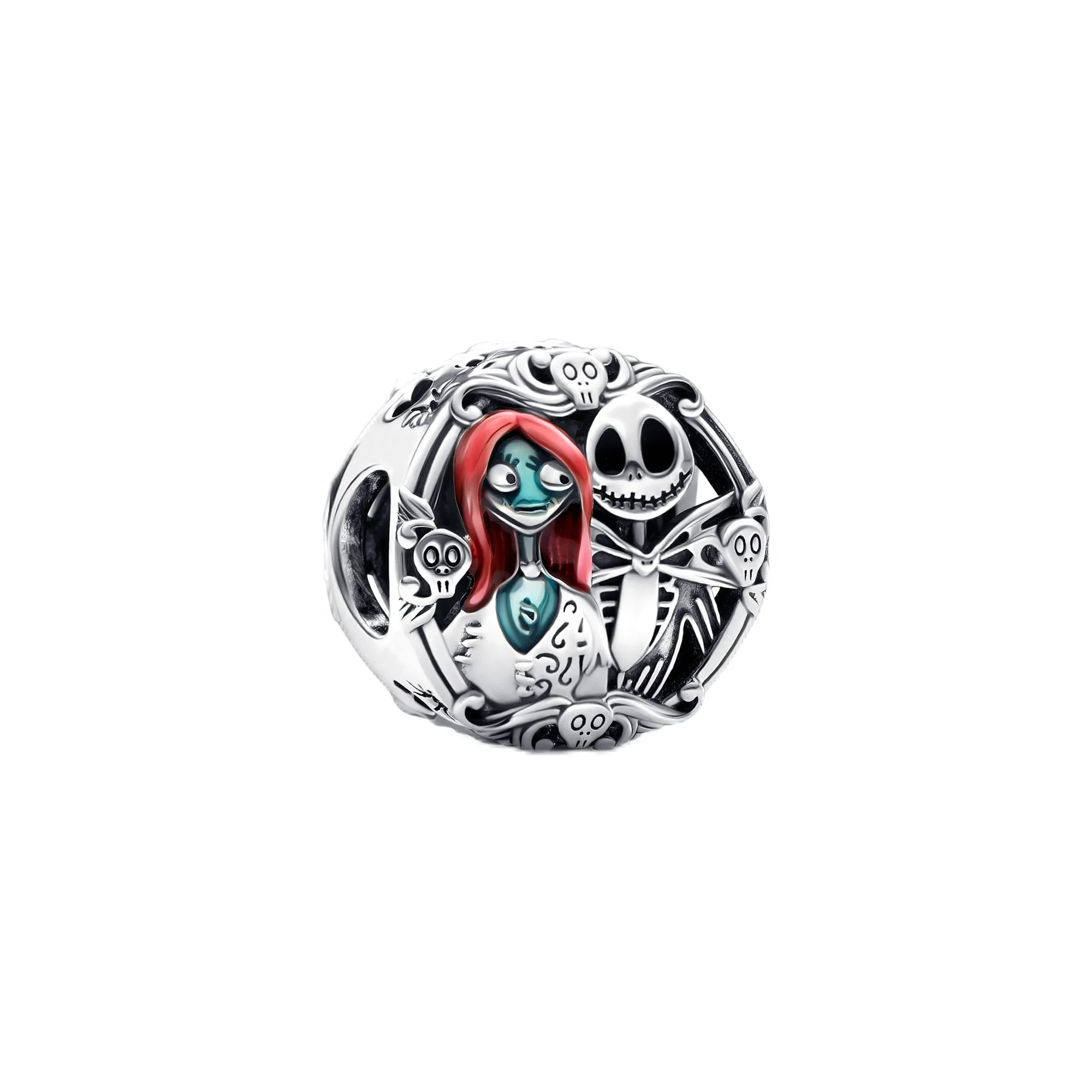 925 Silber Potdemiel Disney Bestseller Anhänger Weihnachts-Albtraum Charms Perlen Passend für Armband Halskette Damen DIY Edelschmuck Geschenk