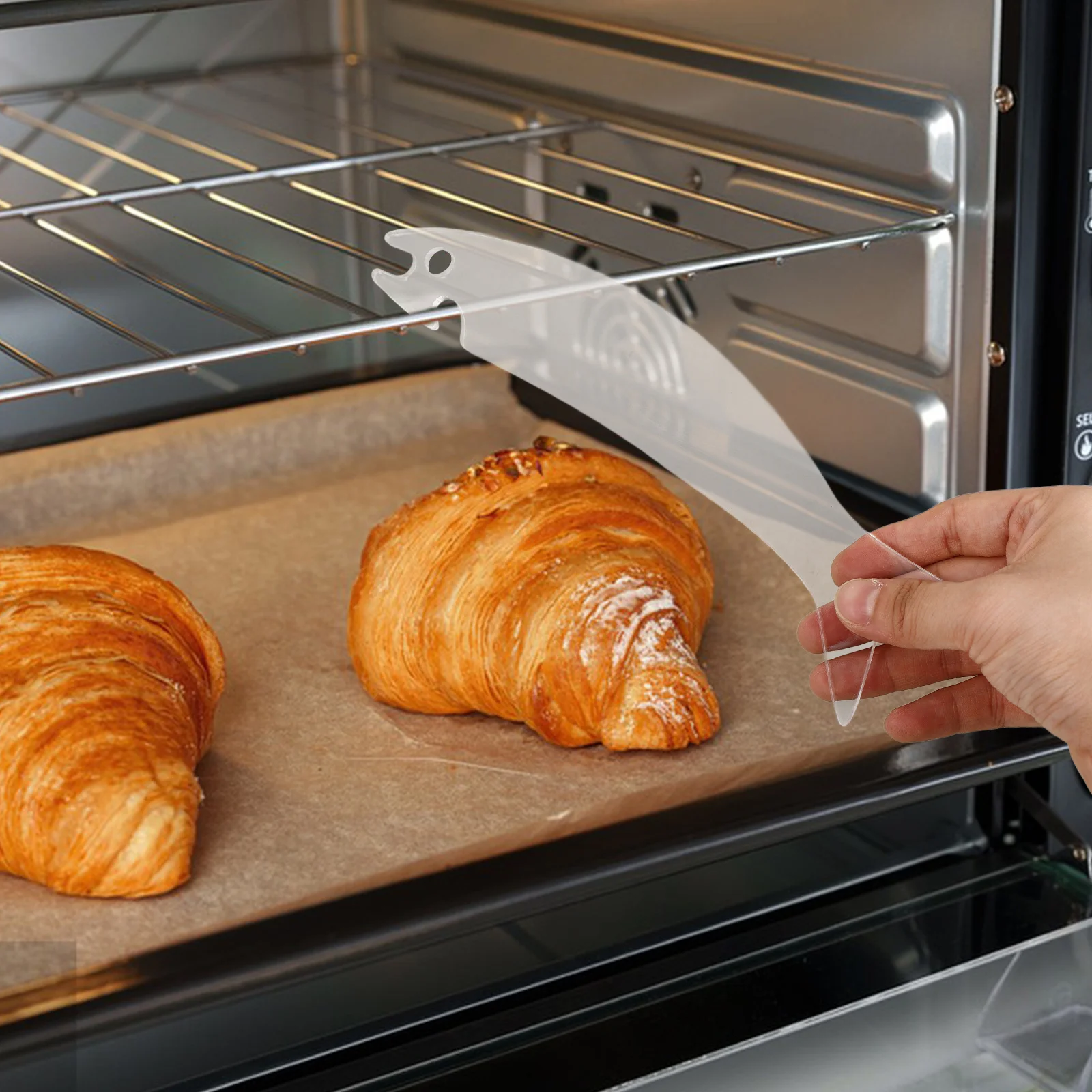 

Oven Racks Pull Push Tool Acrylic Heat-Resistant Ergonomic Handle Convenient Oven Tray Puller Pusher Heat-Resistant Rack Pusher