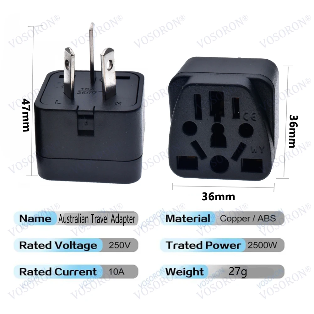 CN NZ AU Travel Plug Adapter Multi-type Conversion Outlet Socket To China Australia New Zealand Power Converter