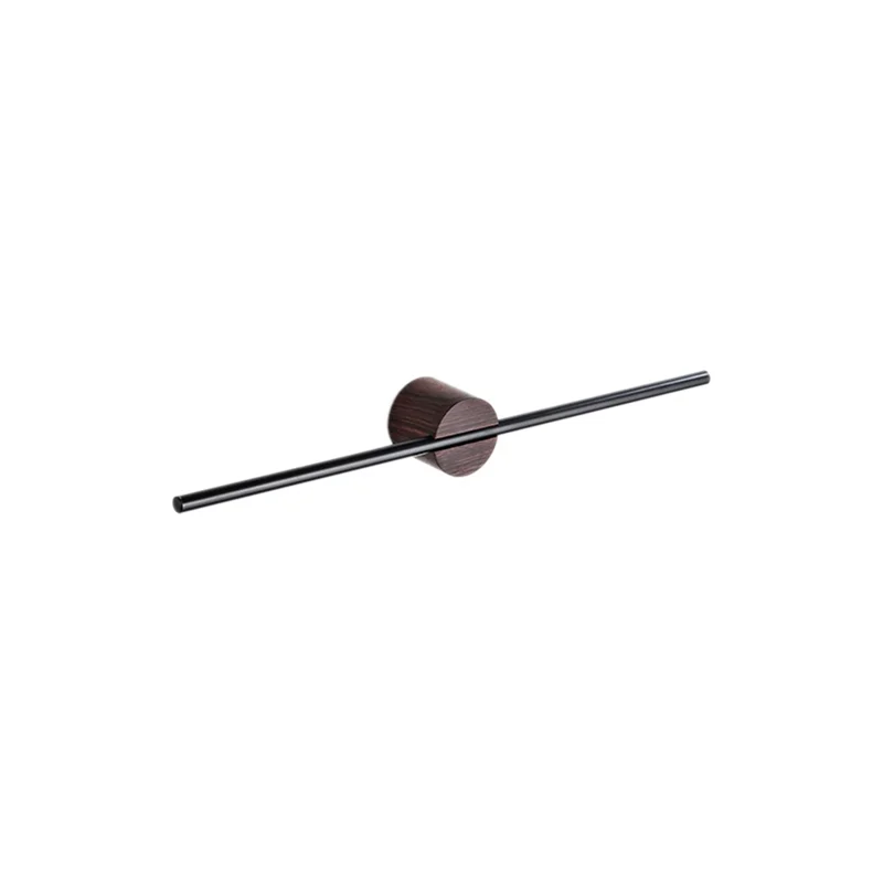 ABLU-Minimalist Walnut Towel Rack Bathroom Towel Holder Sliding Single Pole No Hole Bathroom Solid Wood Bracket