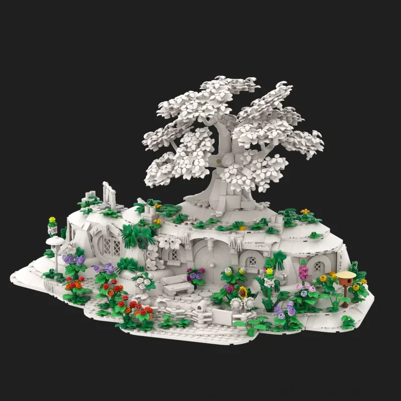 Ringen Film Rivendell Uitbreiding The Shire Bomen Model Moc Bouwstenen DIY Creatieve Montage Bricks MOC-234524 MOC-216710