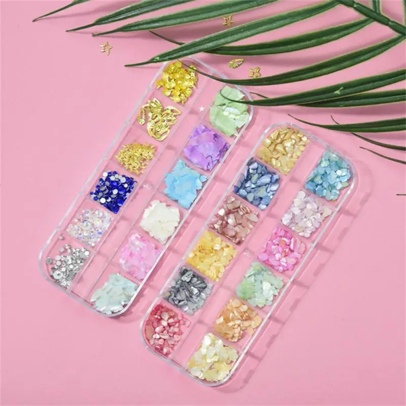 Box Crystal Nail Art Rhinestone Gold Silver Clear Flat Bottom Mixed Shape Glitter Nail Gems Nail Art 3D Decoration