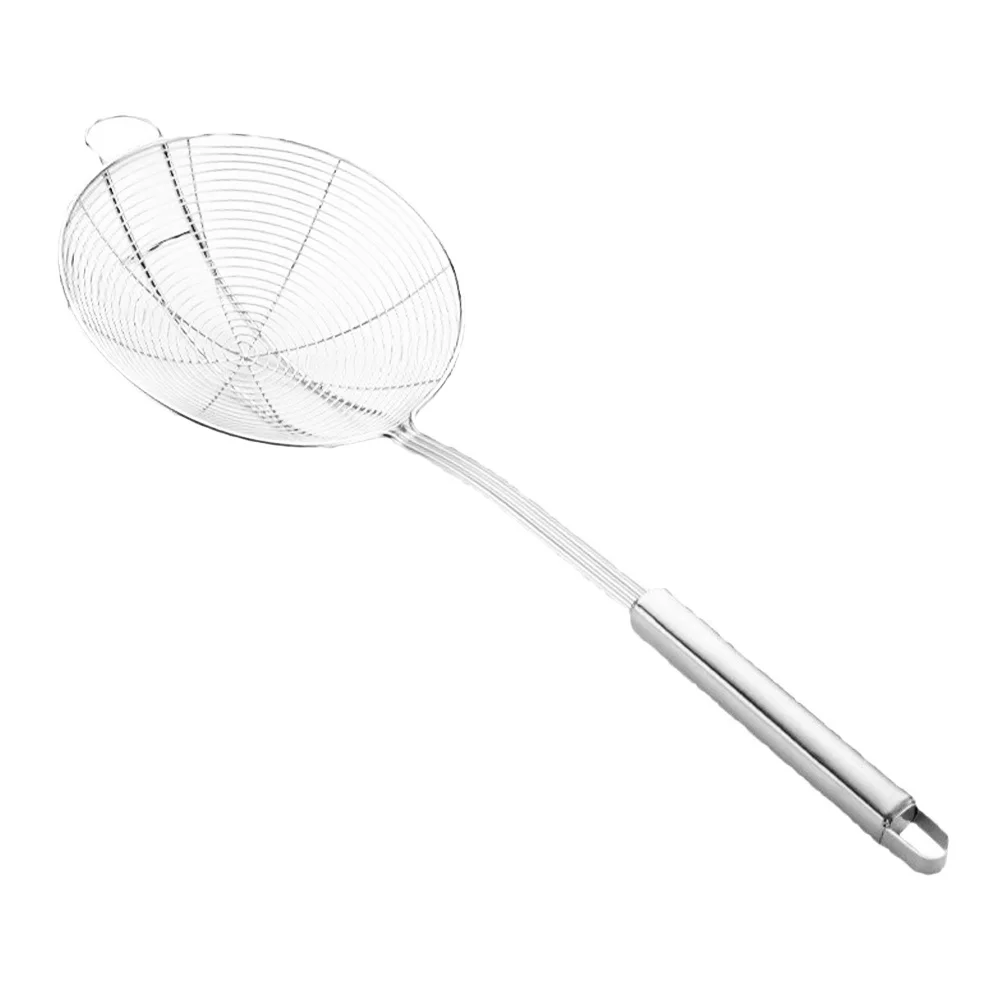 

Stainless Steel Slotted Spoon Colander Long Handle With Hanging Hook For Kitchen Restaurant Hotel Use Strainer Spoon