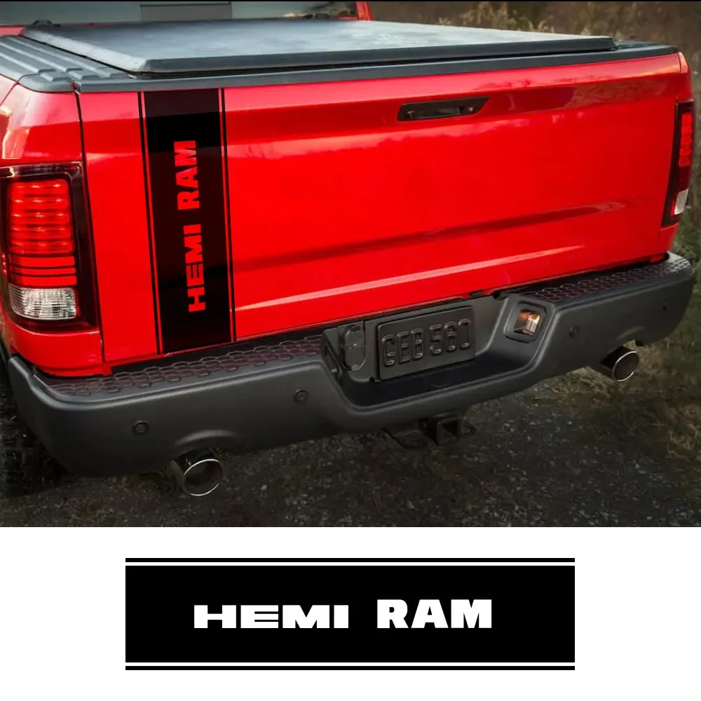 ملصقات باب خلفي لدودج رام من الخلف ، هيمي شاحنة متمردة ، ملصق حرف مخصص ، غطاء فينيل ، إكسسوارات سيارات