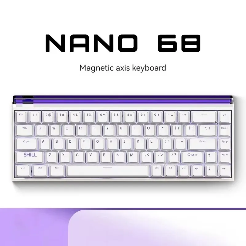 Madlions NANO 68 68 PRO لوحة مفاتيح ذات محور مغناطيسي من النوع C RGB 8000HZ قابلة للتعديل صفر منطقة ميتة RT 0.01 مللي متر لوحة مفاتيح ألعاب Esports
