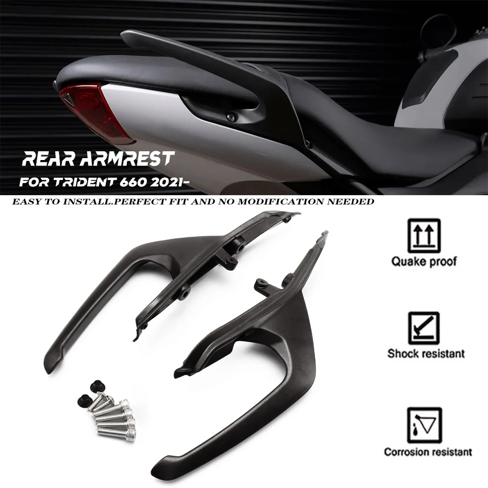 

New Motorcycle Aluminum Rear Grab Bars Seat Pillion Passenger Handle Armrest For Trident 660 Grab Handles Kit TRIDENT 660 2021-