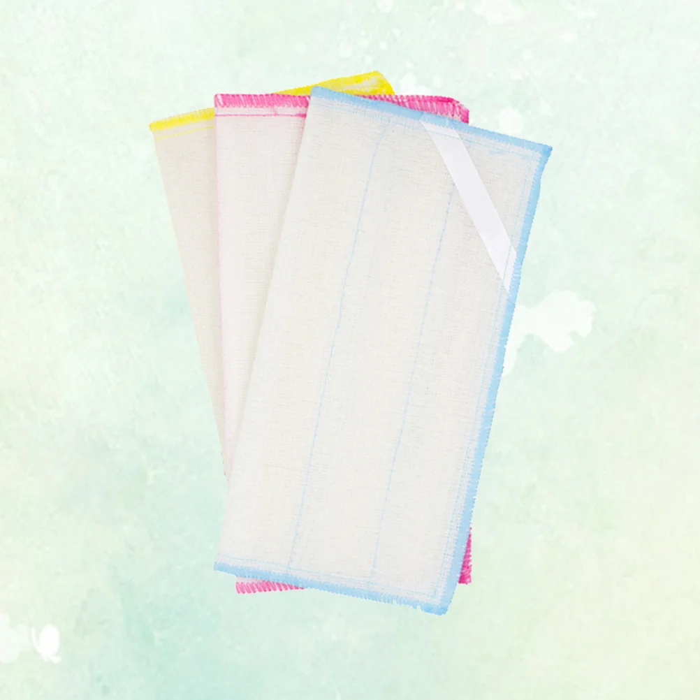 

3pcs Dish Cloth Kitchen Towel Cotton Yarn Mesh Absorbent Scouring Pad For Washing Dishes Bowls Spoons Fruit Cleaning Cloth