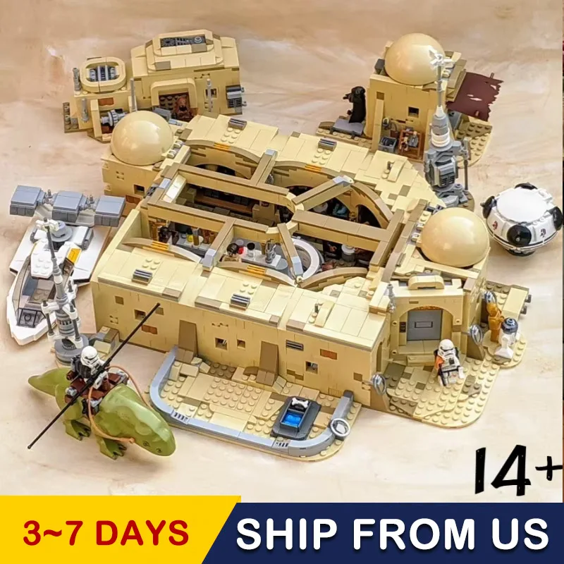 

IN STOCK Plan's UCS KING Mos Eisley Cantina Building Blocks Bricks Compatible 75290 Toys MOC Star Christmas Gifts 3187PCS