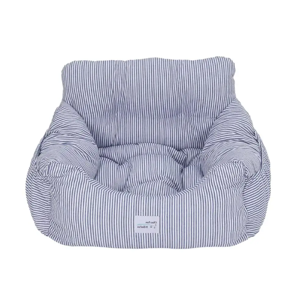 Stripe Travel Pet Bed with Pockets,50cm