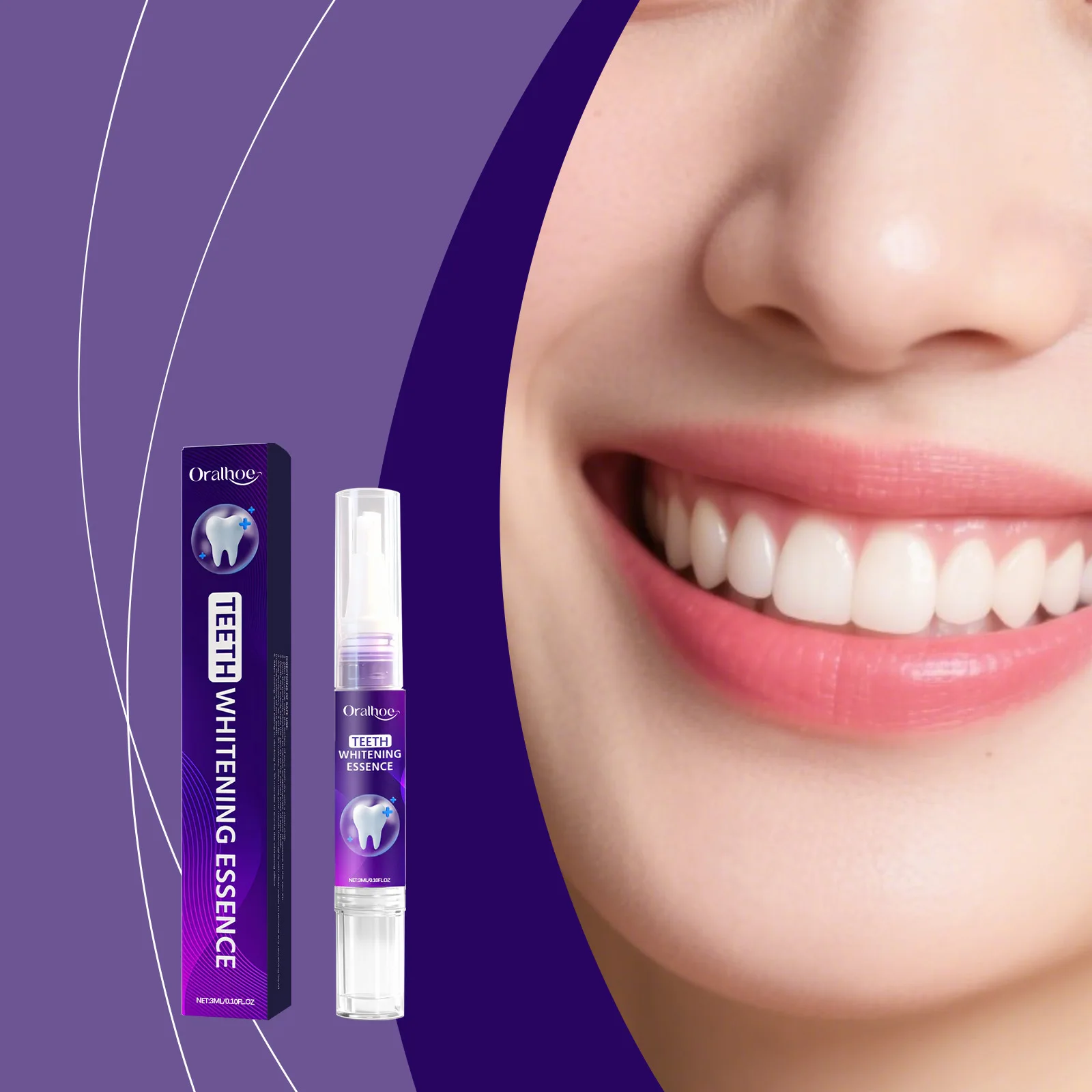 Whitening Pen Bleach - ปากกาฟอกสีฟัน Oralhoe ขจัดคราบกาแฟ ชา คราบพลัค ลมหายใจหอมสดชื่น