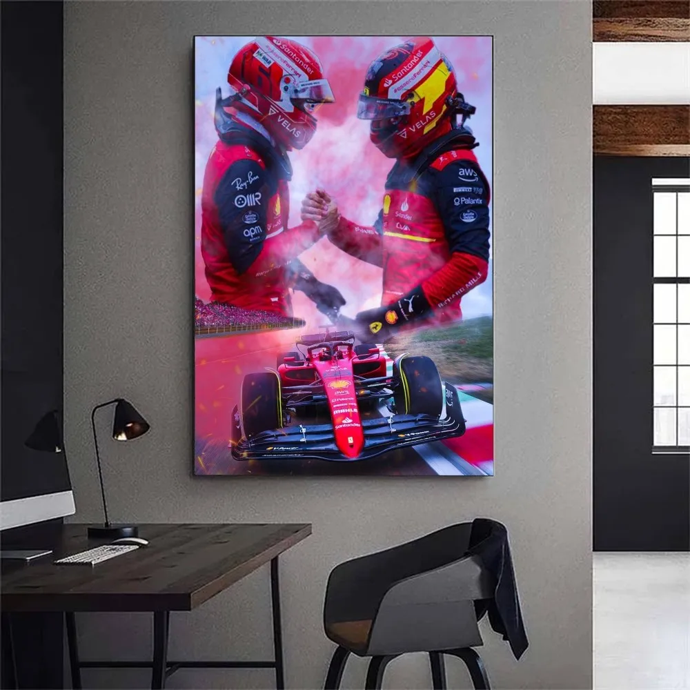 F1 Car Poster High Quality Poster Paper Waterproof Sticker Home Living Room Bar Wall Decoration Sticker