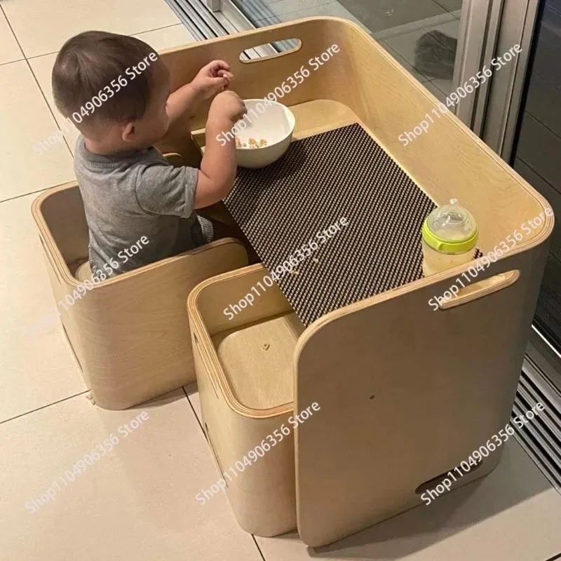 For Children's Table and Chair Set Kindergarten Desk Multi-Functional  Table Household Baby Study for Height Adjustable Learning