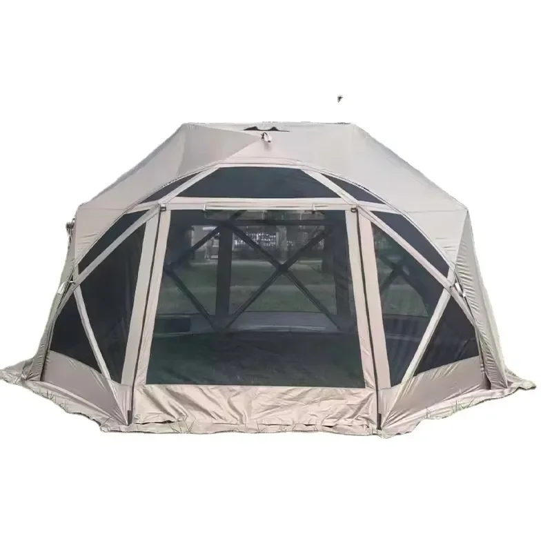 Fully Automatic Folding Spherical Tent, Double Layer Oxford Cloth Family Camping Tent, Mosquito Proof Sun Protection Waterproof