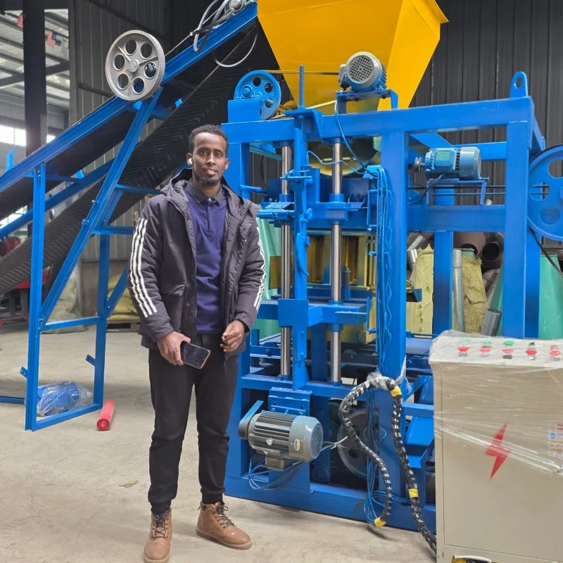

(Sea freight customization) Exported to Africa: 4-26 brick making machine production line, 4-35 no-burn cement hollow brick maki