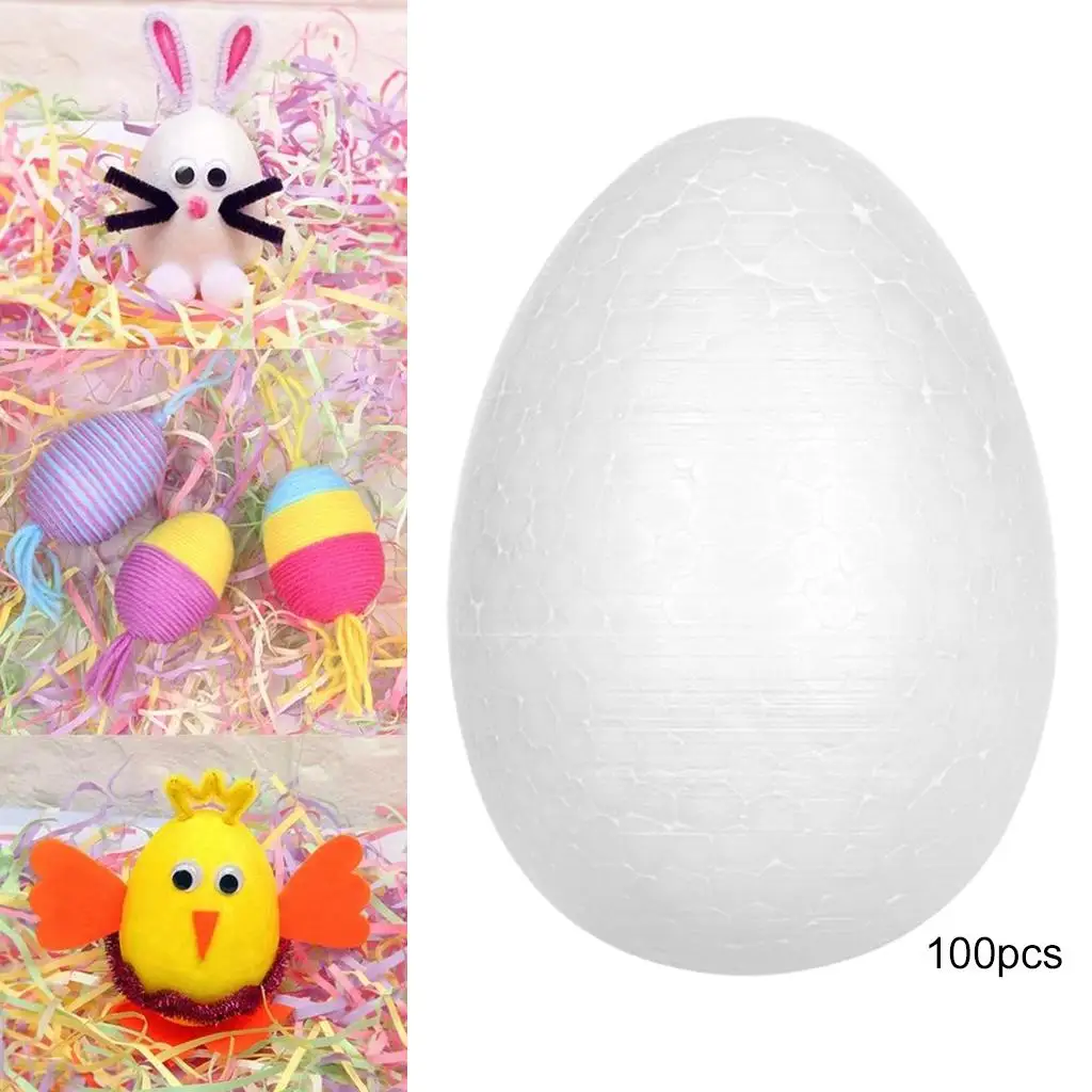 Modeling Polystyrene Easter Eggs Craft Kit, Hand-Painted Graffiti Foam Hanging Ornament for Home School Activity