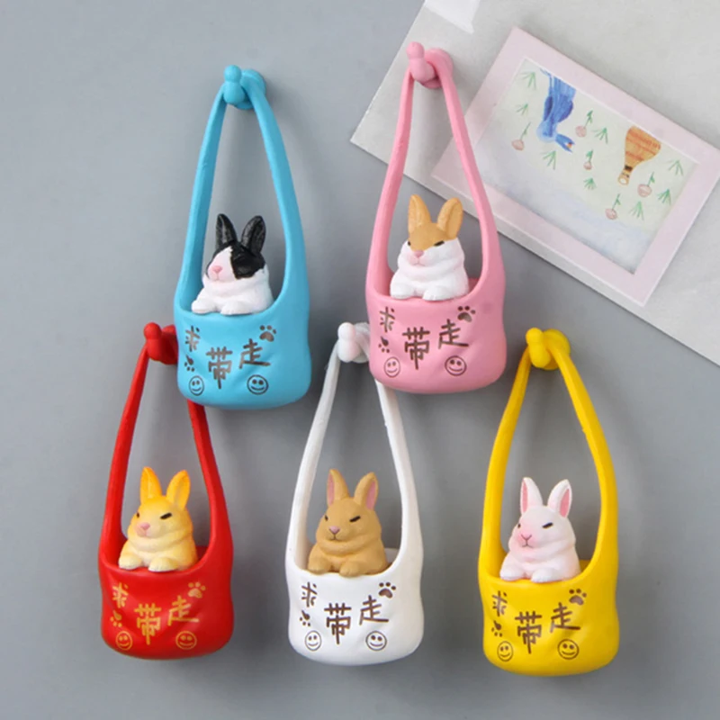 Ask To Take Away The Rabbit Creative Three-dimensional Magnetic Buckle Refrigerator Magnet To Absorb The Magnet