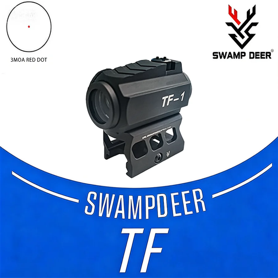 

Тактический коллиматорный прицел SWAMP DEER TF с красной точкой 1X, оптический прицел для охоты и страйкбола, прицел для винтовки на 20-мм планку Пикатинни