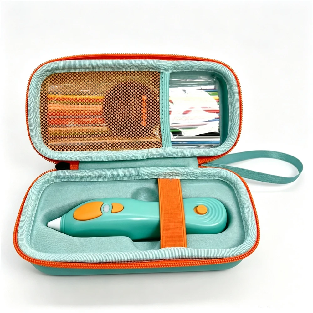 3D Printing Pen For Kids - 3Doodler Start+Essentials 3Dペンセット用ハードキャリングケース、子供用、印刷用フィラメントリフィルとUSB充電器用の収納ホルダー
