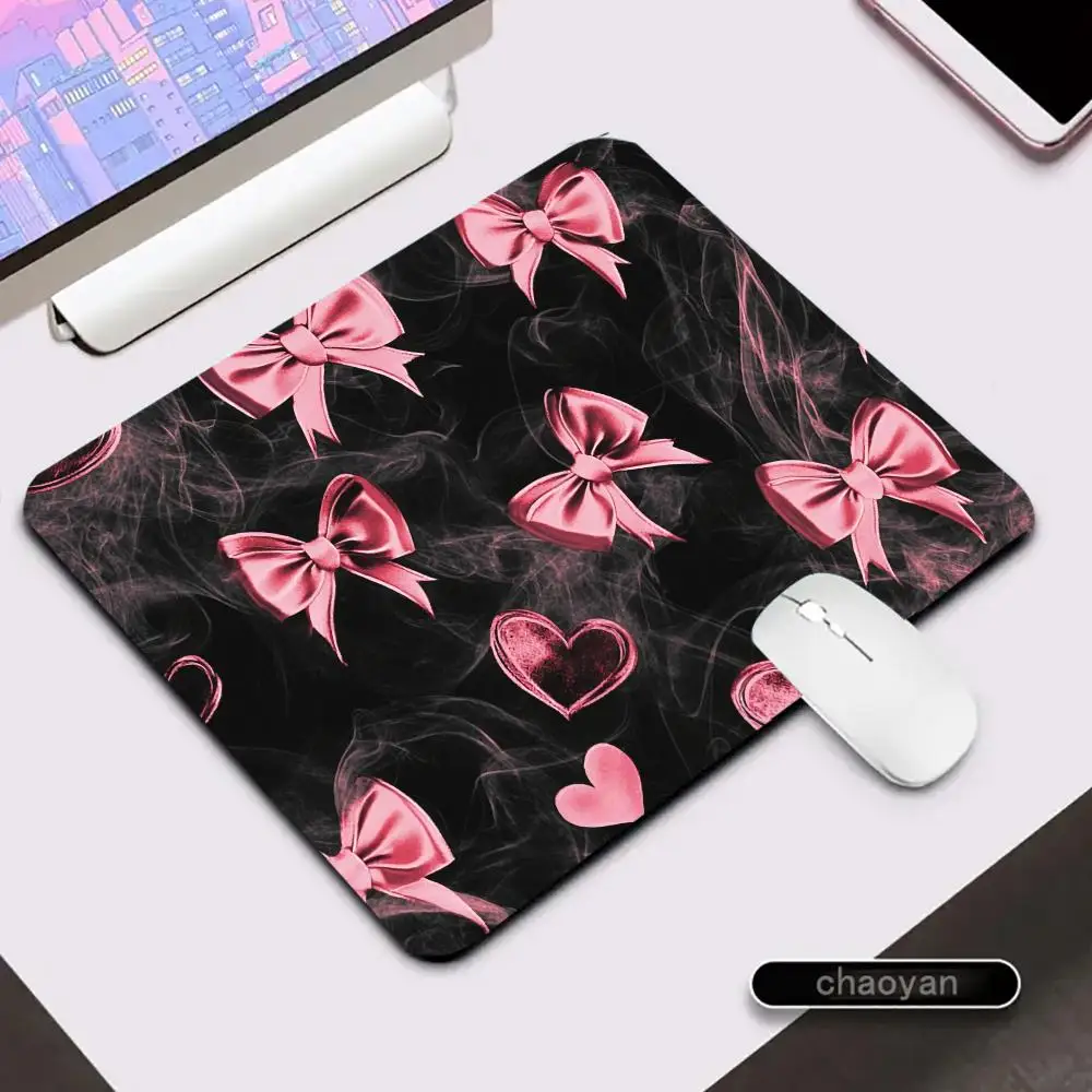 

Pink bow Mouse Pad Gaming Mouse Pad XS Small Mousepad For PC Gamer Desktop Decoration Office Mouse Mat Deskmat Rug